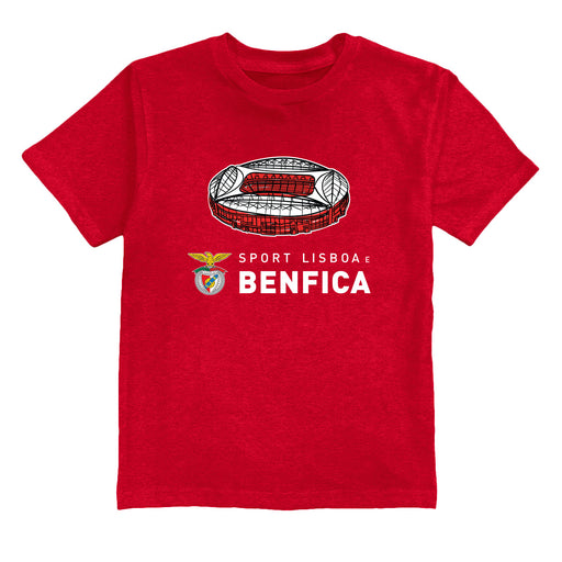 SL Benfica Impressions Artwork Red Youth Cotton T-Shirt