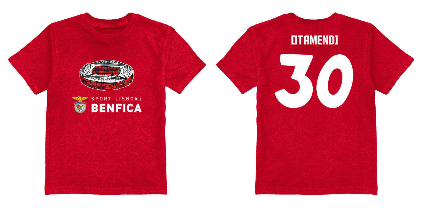 SL Benfica Impressions Artwork Red Youth Cotton T-Shirt - Vive La Fête - Online Apparel Store