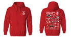 SL Benfica Team Impressions Artwork Women Cotton Fleece Long Sleeve Hoodie - Vive La Fête - Online Apparel Store