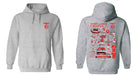 SL Benfica Team Impressions Artwork Women Cotton Fleece Long Sleeve Hoodie - Vive La Fête - Online Apparel Store