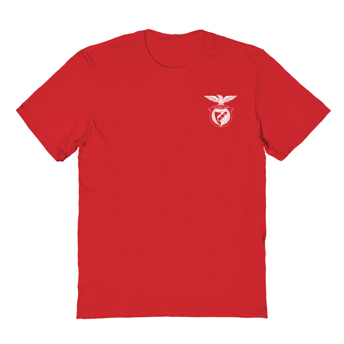 SL Benfica Impressions Artwork Womens Cotton Tshirt Red