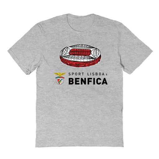 SL Benfica Womens Grey Cotton Tshirt