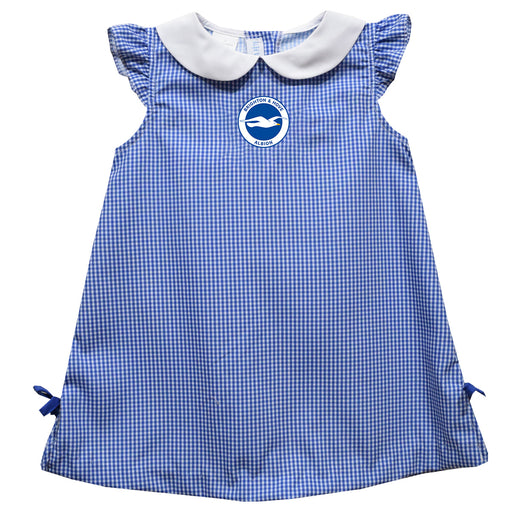Brighton and Hove Albion Vive La Fete Gingham A-Line Dress - Blue