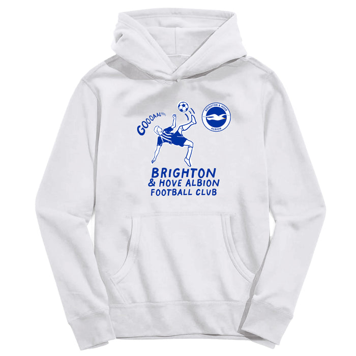 Brighton Youth White Pullover Cotton Hoodie