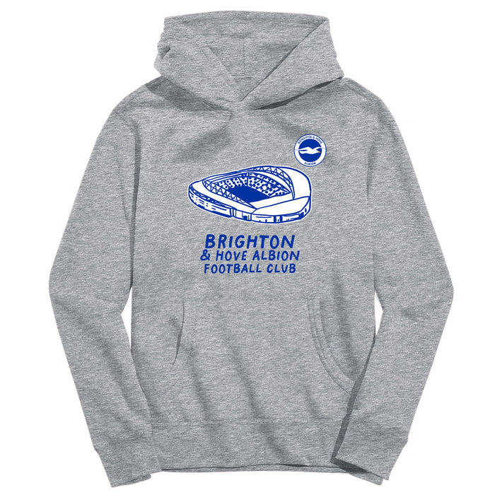 Brighton Youth Grey Pullover Cotton Hoodie