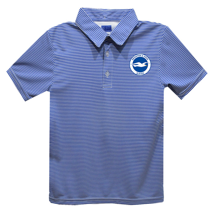 Brighton and Hove Albion Vive La Fete Pencil Stripe Polo - Blue