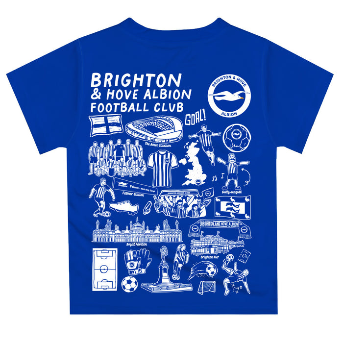 Brighton Impressions Artwork Boys Royal Short Sleeve Tee Shirt - Vive La Fête - Online Apparel Store