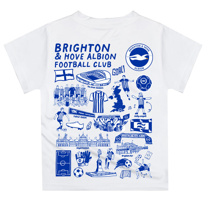 Brighton Impressions Artwork Boys White Short Sleeve Tee Shirt - Vive La Fête - Online Apparel Store