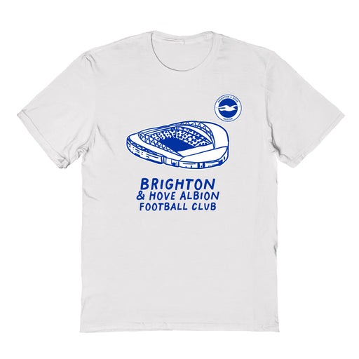 Brighton Impressions Artwork White Youth Cotton T-Shirt