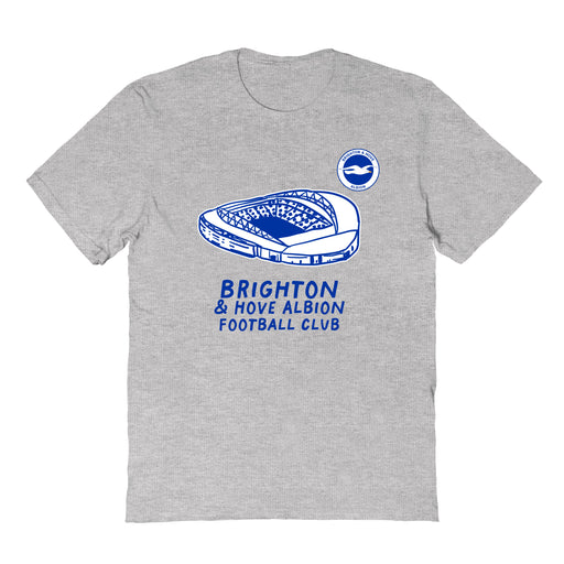 Brighton Impressions Artwork Grey Youth Cotton T-Shirt