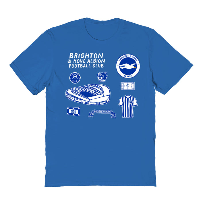 Brighton Impressions Artwork Royal Youth Cotton T-Shirt