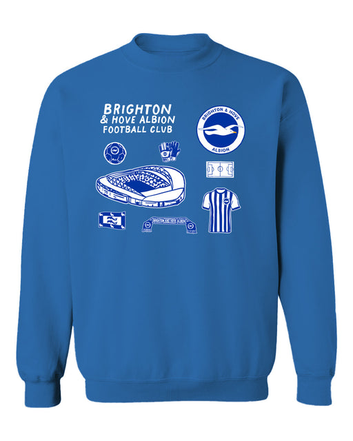 Brighton Womens Royal Cotton Crewneck Pullover Sweatshirt