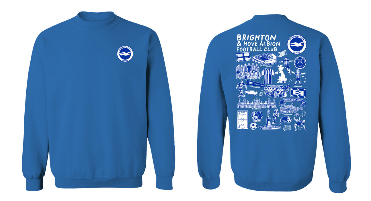 Brighton Womens Royal Cotton Crewneck Pullover Sweatshirt - Vive La Fête - Online Apparel Store