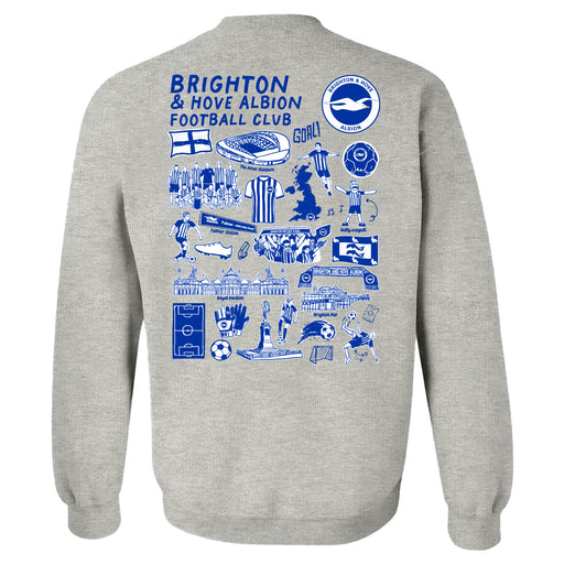 Brighton Womens Grey Cotton Crewneck Pullover Sweatshirt - Vive La Fête - Online Apparel Store