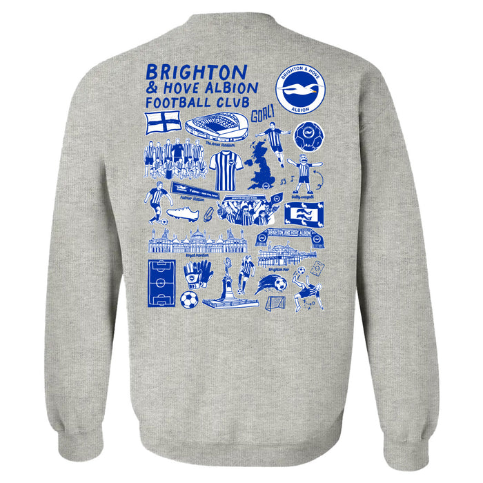 Brighton Womens Grey Cotton Crewneck Pullover Sweatshirt - Vive La Fête - Online Apparel Store