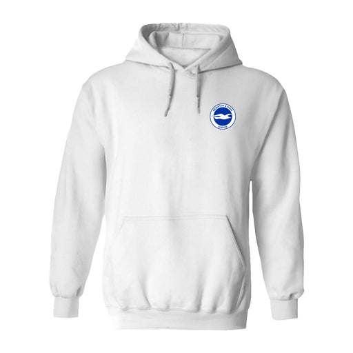 Brighton Womens White Pullover Cotton Hoodie