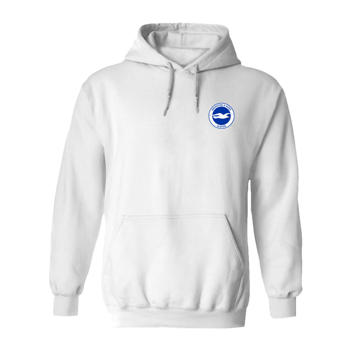 Brighton Womens White Pullover Cotton Hoodie