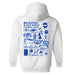 Brighton Womens White Pullover Cotton Hoodie - Vive La Fête - Online Apparel Store