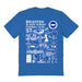 Brighton Front Impressions Artwork Womens Royal Cotton Tshirt