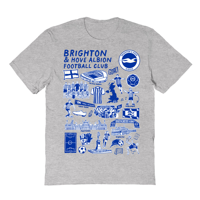 Brighton Womens Grey Cotton Tshirt