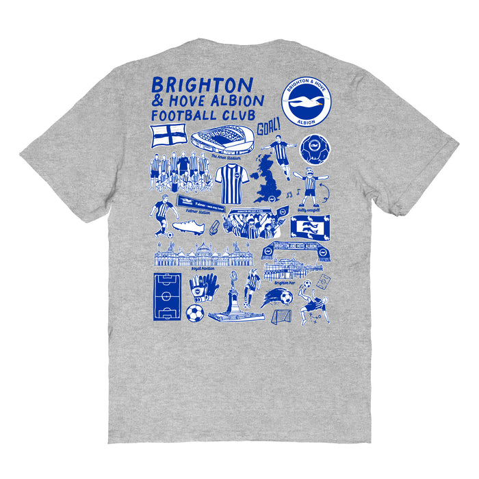Brighton Womens Grey Cotton Tshirt - Vive La Fête - Online Apparel Store