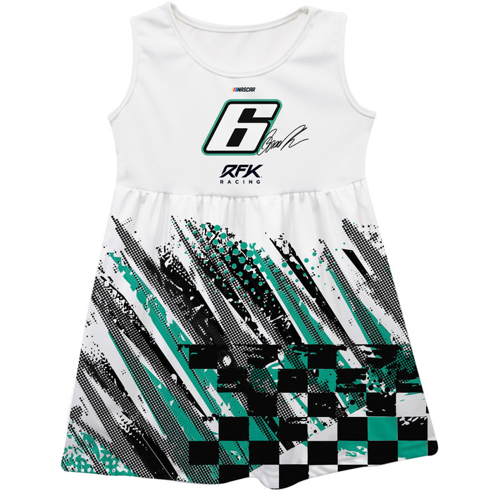 Brad Keselowski Vive La Fete NASCAR Abstract Check Halftones Tank Dress - Grey