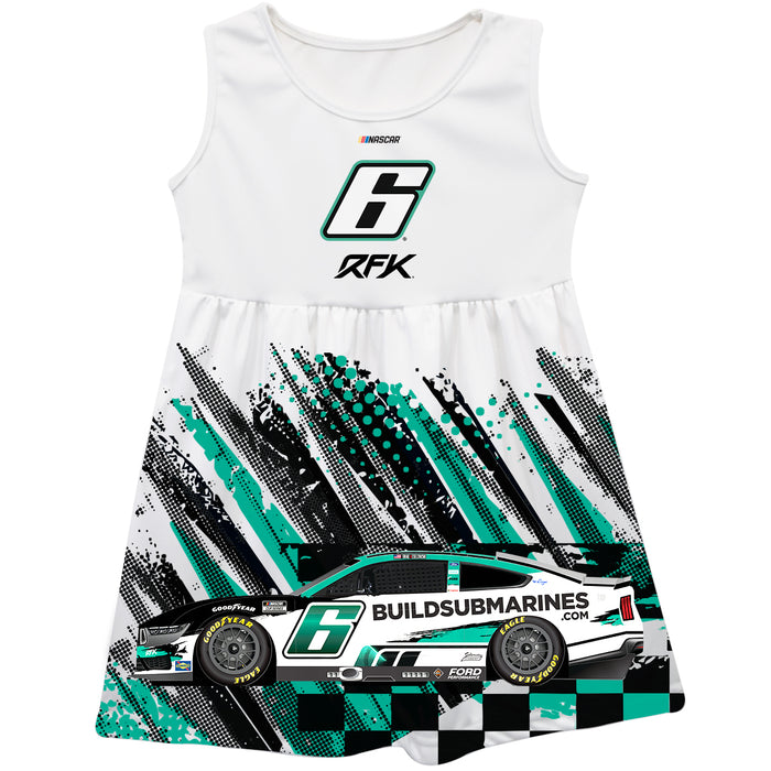 Brad Keselowski Vive La Fete NASCAR Abstract Check Halftones Tank Dress - Grey