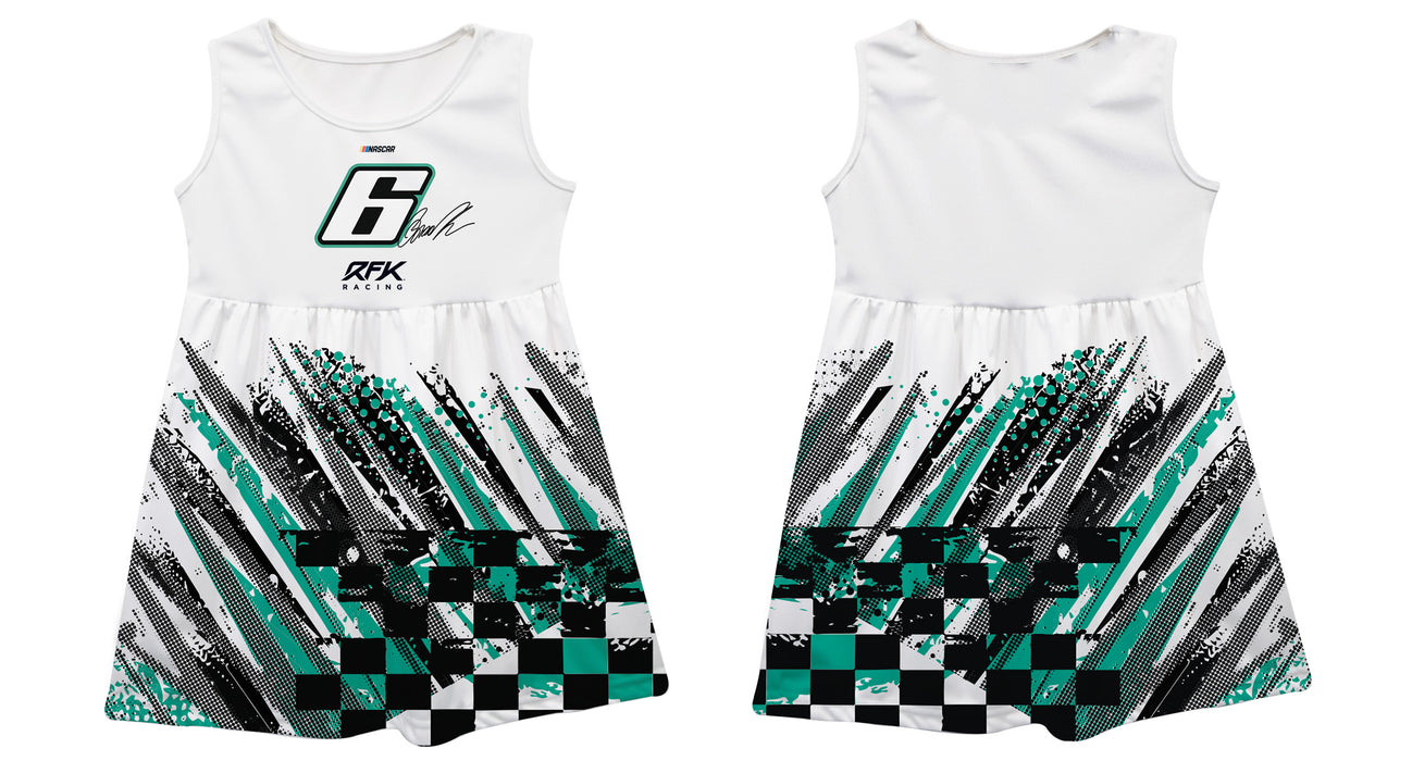 Brad Keselowski Vive La Fete NASCAR Abstract Check Halftones Tank Dress - Grey
