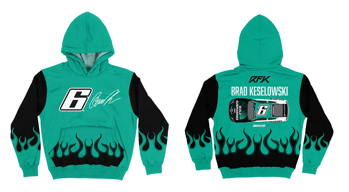 Brad Keselowski Vive La Fete NASCAR Pullover Hoodie - Teal - Vive La Fête - Online Apparel Store