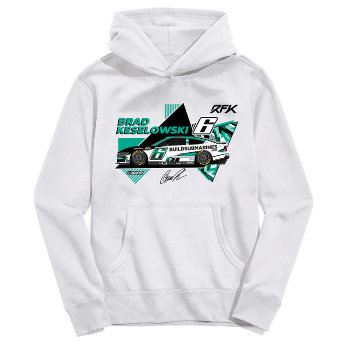 Brad Keselowski NASCAR Pullover Cotton Hoodie - White