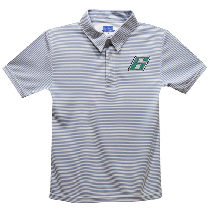 Brad Keselowski Vive La Fete Pencil Stripe Polo - Gray