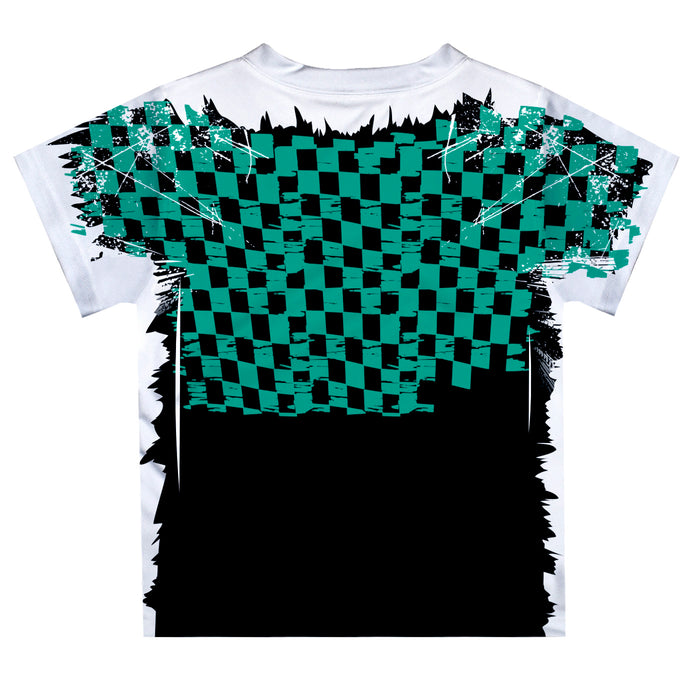 Brad Keselowski Vive La Fete NASCAR Checkered Racing Car T-Shirt - Teal
