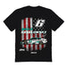 Brad Keselowski NASCAR American Flag Cotton T-Shirt - Black