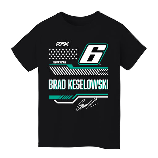 Brad Keselowski NASCAR Geometric Classic Front Cotton T-Shirt - Black