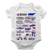 NASCAR Bristol Cotton Short Sleeve Bodysuit Impressions Artwork White