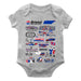 NASCAR Bristol Cotton Short Sleeve Bodysuit Impressions Artwork Gray