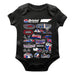 NASCAR Bristol Cotton Short Sleeve Bodysuit Impressions Artwork Black