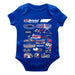 NASCAR Bristol Cotton Short Sleeve Bodysuit Impressions Artwork Royal