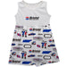 NASCAR Bristol Repeat Print Impressions Sleeveless Tank Dress White