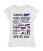 NASCAR Bristol Girl´s Fitted Cotton T-shirt White