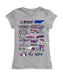 NASCAR Bristol Girl´s Fitted Cotton T-shirt Gray