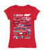 NASCAR Bristol Girl´s Fitted Cotton T-shirt Red