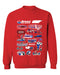 NASCAR Bristol Womens Cotton Crewneck Pullover Sweatshirt Red