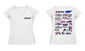 NASCAR Bristol Women's V-neck Fitted Cotton T-Shirt White - Vive La Fête - Online Apparel Store