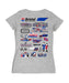 NASCAR Bristol Women's V-neck Fitted Cotton T-Shirt Gray - Vive La Fête - Online Apparel Store