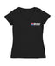 NASCAR Bristol Women's V-neck Fitted Cotton T-Shirt Black
