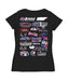 NASCAR Bristol Women's V-neck Fitted Cotton T-Shirt Black - Vive La Fête - Online Apparel Store
