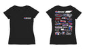 NASCAR Bristol Women's V-neck Fitted Cotton T-Shirt Black - Vive La Fête - Online Apparel Store