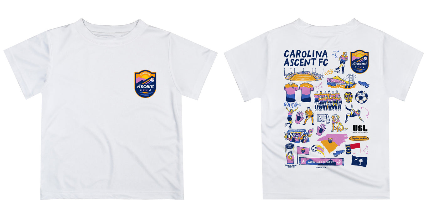 Carolina Ascent Impressions Artwork Boys White Short Sleeve Tee - Vive La Fête - Online Apparel Store
