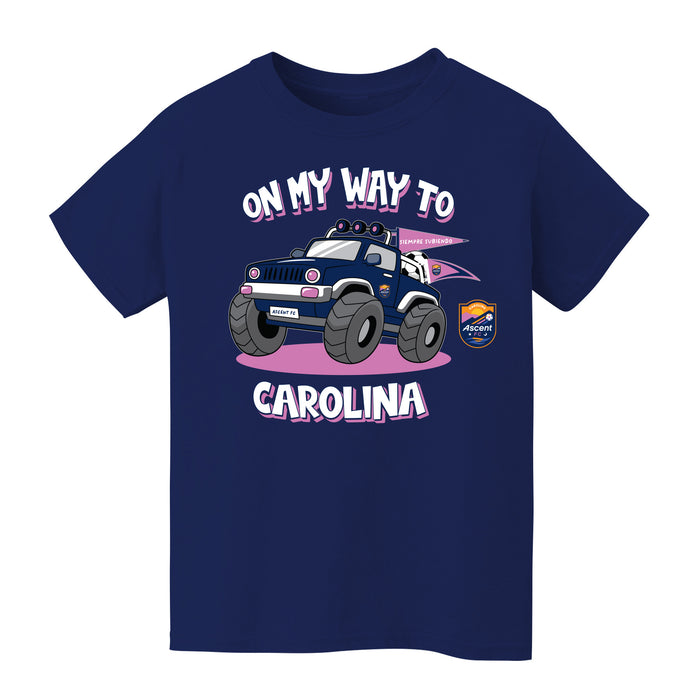 Carolina Ascent On My Way Monster Truck Navy Cotton Short Sleeve Tee